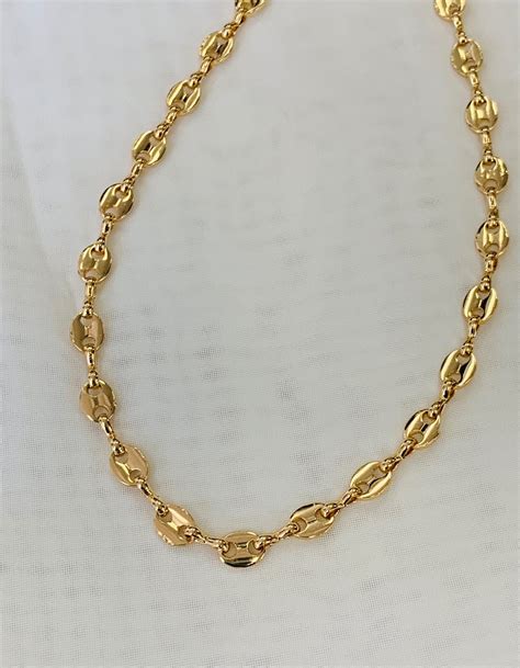 gucci link gold bracelet|14k gucci link necklace.